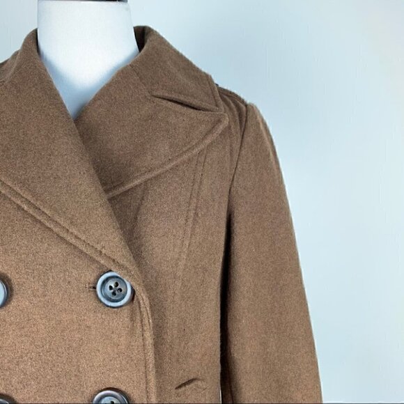 Old Navy jacket S brown 39% wool double breasted - Picture 3 of 12